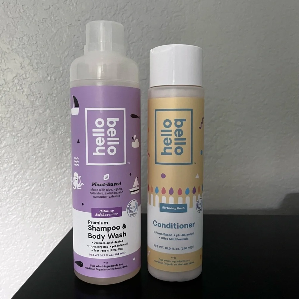 Hello Bello Body Wash/Shampoo Lavender Scent - Conditioner Birthday Cake